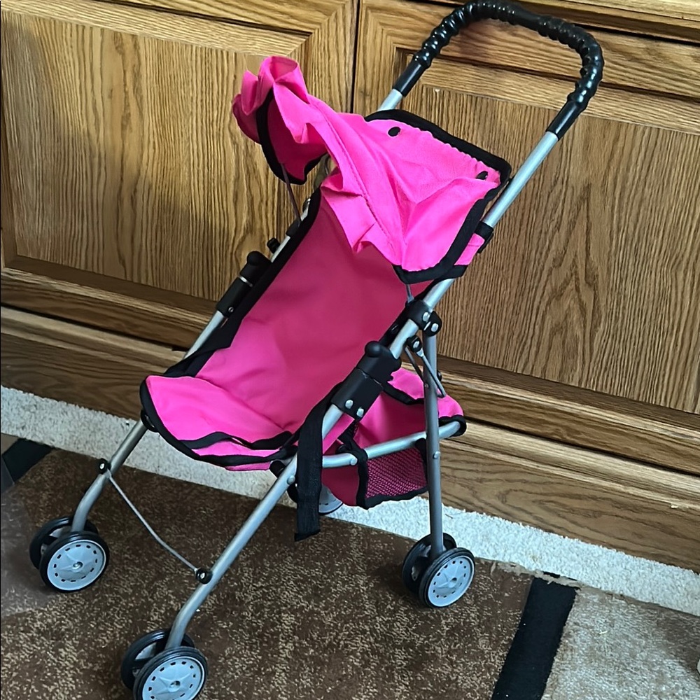 Mommy and Me Pink Doll Stroller